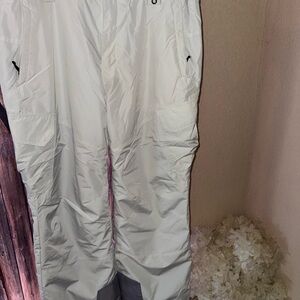 White TSLA Men's Winter Snow Pants Waterproof Insulated Ski Snowboard Pants